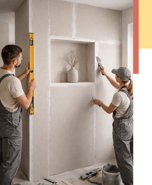 Перегородка из гипсокартона с нишей в Кстово от 3310 руб. под ключ | ОТДЕЛОЧНИК-Ксв