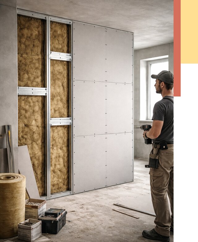 Усиленная перегородка под навеску в Кстово от 13036 руб. — монтаж под ключ | ОТДЕЛОЧНИК-Ксв