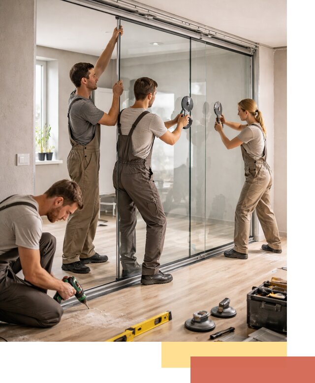 Изготовление стеклянных перегородок на заказ в Кстово