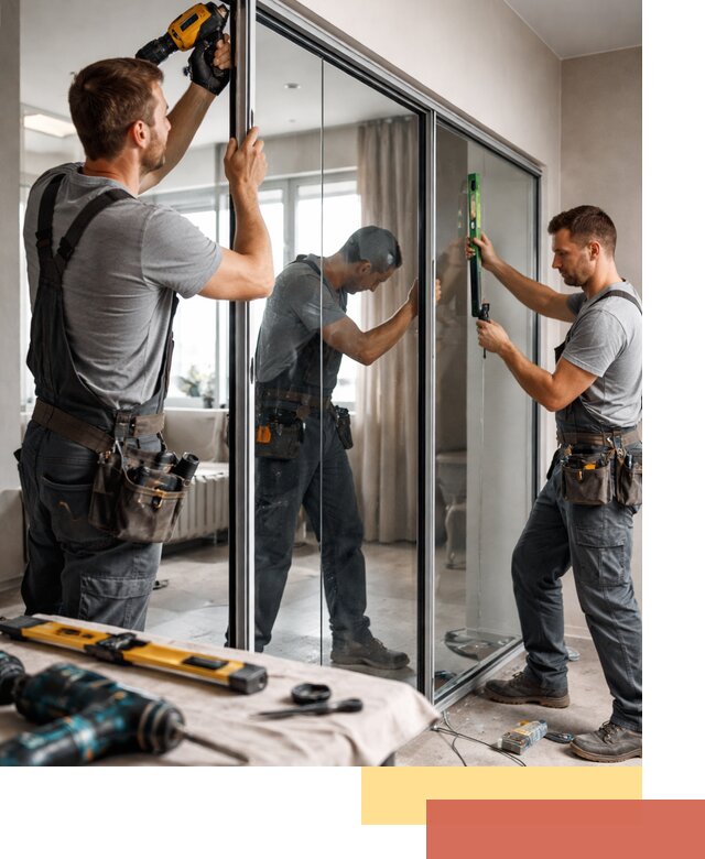 Каркасные стеклянные перегородки под ключ в Кстово