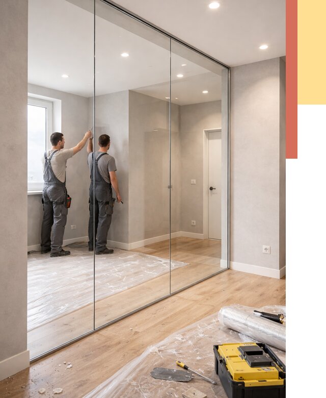 Безрамные стеклянные перегородки в Кстово — монтаж от 9675 руб. | ОТДЕЛОЧНИК-Ксв