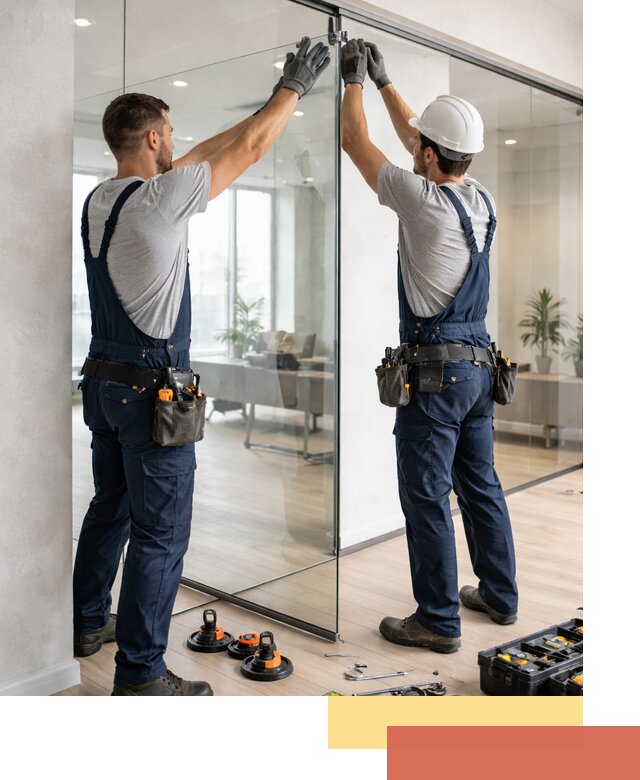 Безрамные стеклянные перегородки под ключ в Кстово