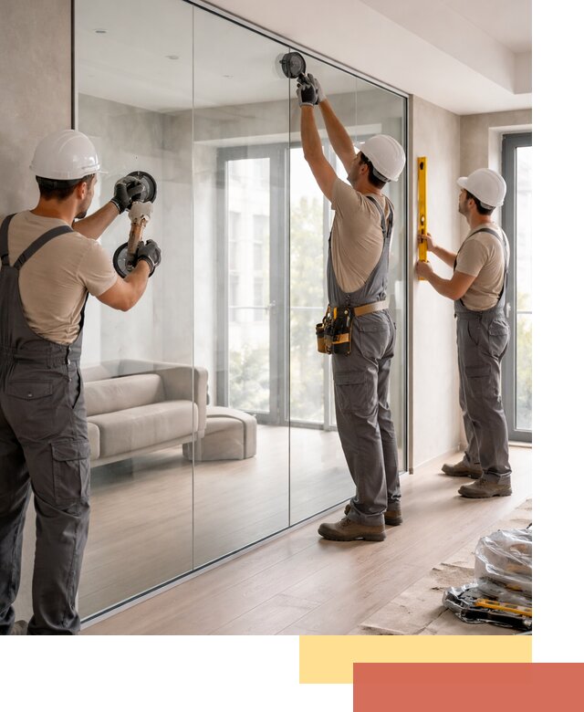 Перегородки из закаленного стекла в Кстово для офисов и квартир