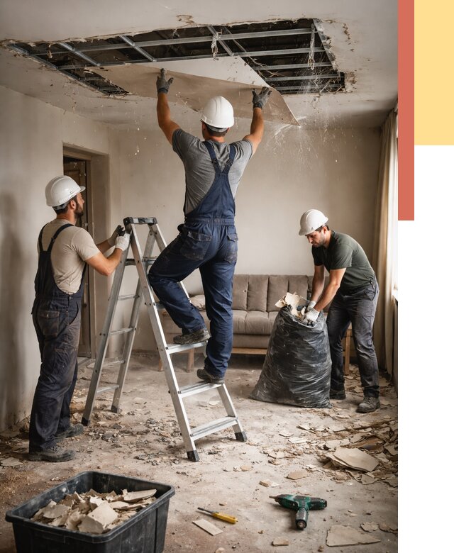 Демонтаж гипсокартонного потолка в Кстово от 428 руб. за м2 — ОТДЕЛОЧНИК-Ксв