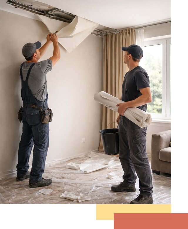 Демонтаж натяжного потолка в Кстово быстро и аккуратно