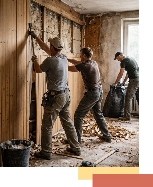 Демонтаж вагонки и вывоз материалов в Кстово