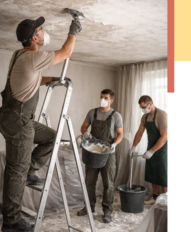 Удаление побелки с потолка в Кстово от 2546 руб. быстро и недорого | ОТДЕЛОЧНИК-Ксв