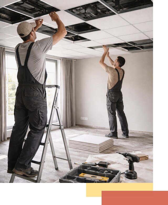 Замена плит подвесного потолка в Кстово быстро и качественно