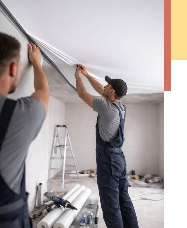 Монтаж матового натяжного потолка в Кстово от 4583 руб./м² — быстро и недорого | ОТДЕЛОЧНИК-Ксв