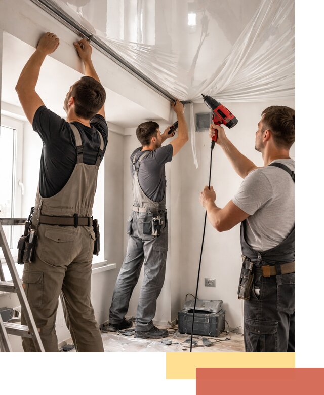 Монтаж глянцевого натяжного потолка в Кстово быстро и качественно