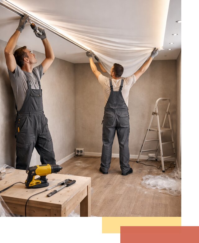 Монтаж натяжного потолка с подсветкой в Кстово цена и сроки