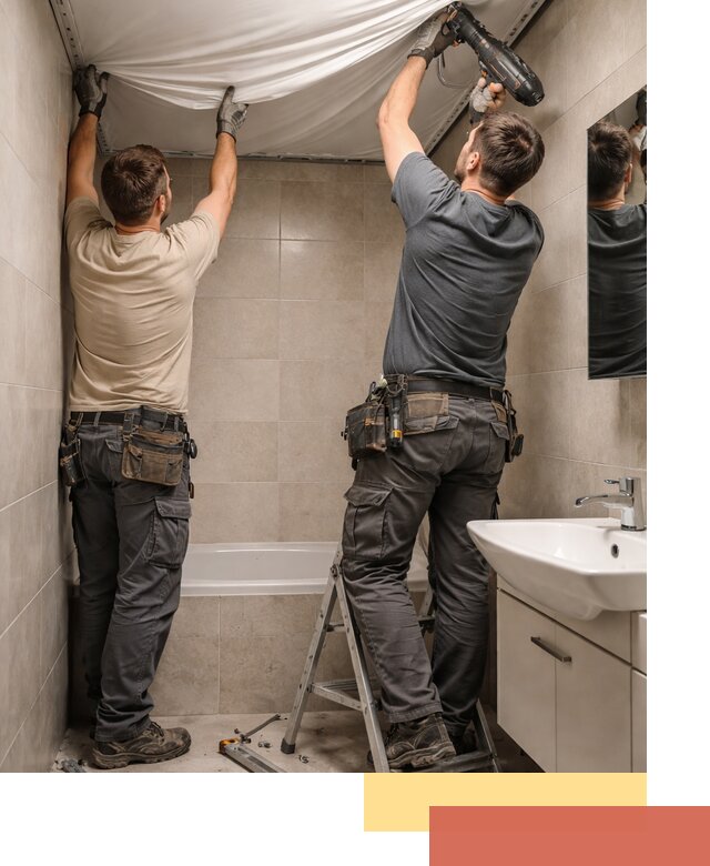 Монтаж натяжного потолка в ванной в Кстово быстро и качественно