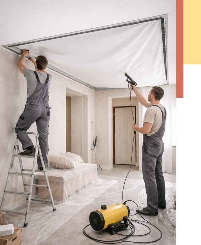 Монтаж натяжного потолка в прихожей в Кстово от 2699 руб. под ключ | ОТДЕЛОЧНИК-Ксв