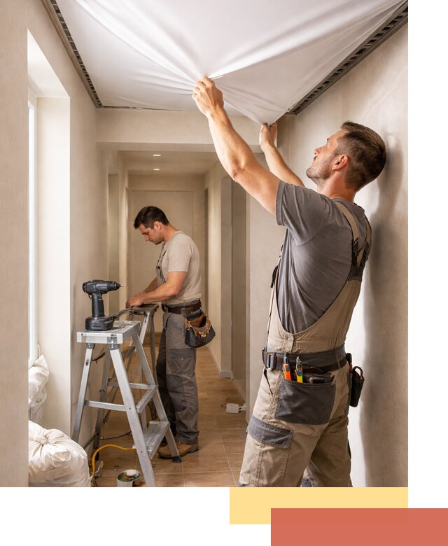 Монтаж натяжного потолка в прихожей в Кстово