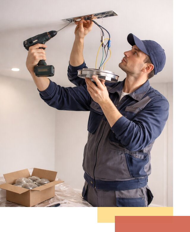 Установка люстры в натяжной потолок в Кстово