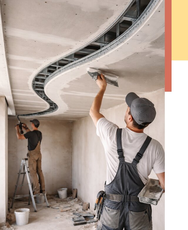 Криволинейный потолок из гипсокартона в Кстово от 2139 руб./м2 | ОТДЕЛОЧНИК-Ксв