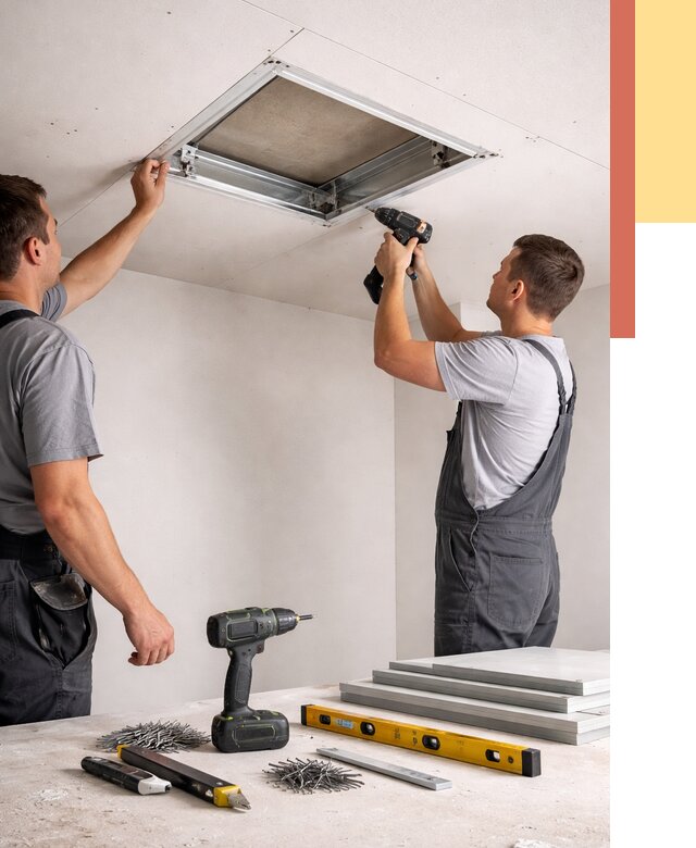 Установка люка в потолок ГКЛ в Кстово от 2546 руб. под ключ | ОТДЕЛОЧНИК-Ксв