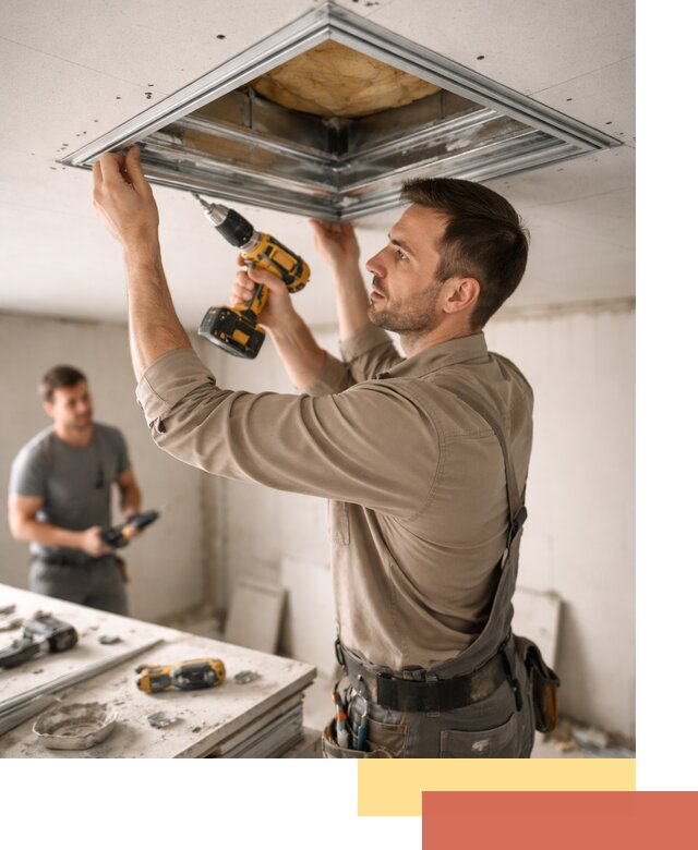 Монтаж люка в потолок из ГКЛ в Кстово