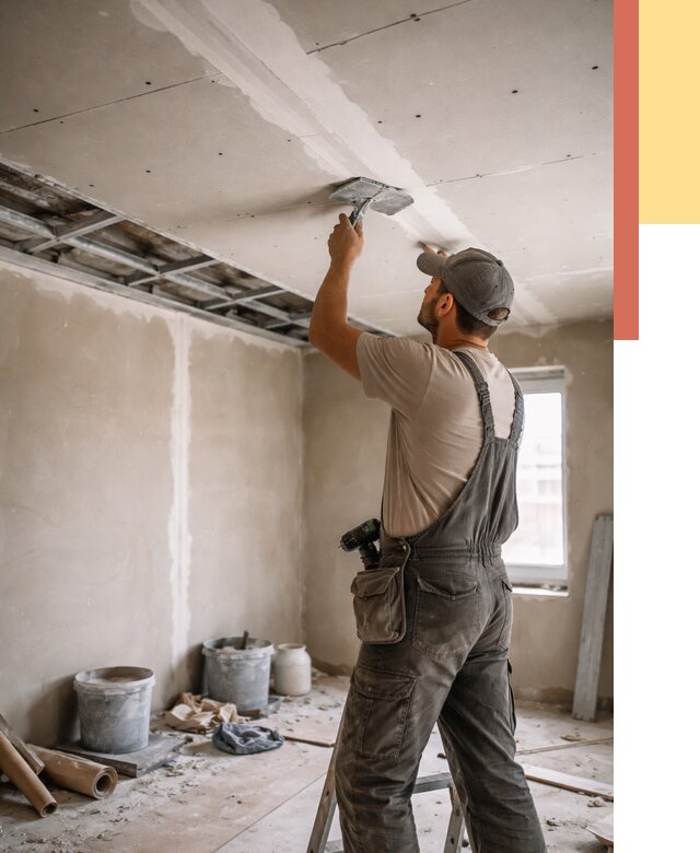 Ремонт потолка из гипсокартона в Кстово от 662 руб./м² — быстро и недорого | ОТДЕЛОЧНИК-Ксв