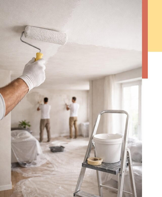 Покраска потолка акриловой краской в Кстово от 2546 руб. | ОТДЕЛОЧНИК-Ксв