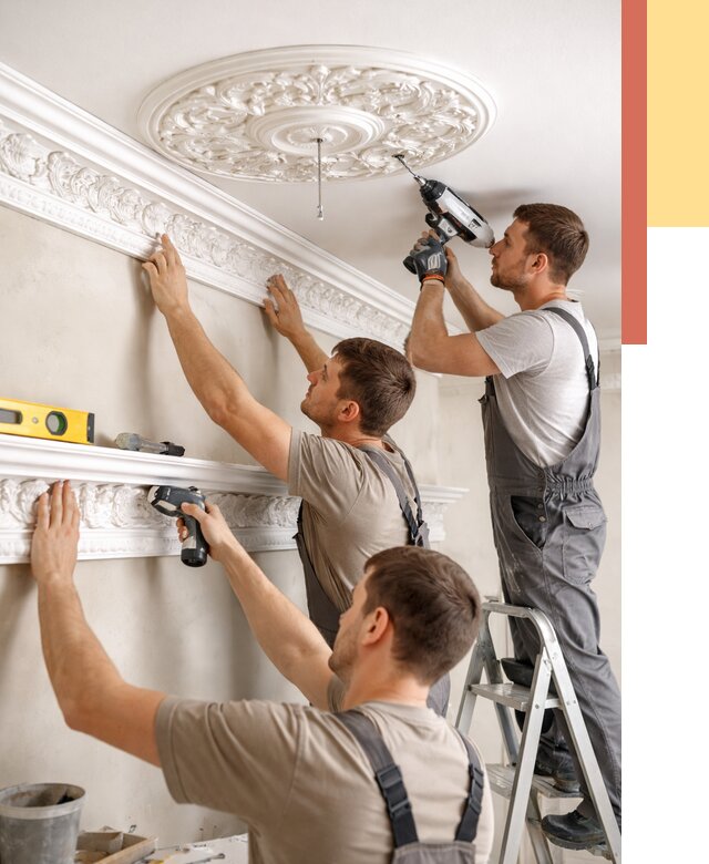 Монтаж лепнины на потолок в Кстово от 3259 руб. быстро и недорого | ОТДЕЛОЧНИК-Ксв