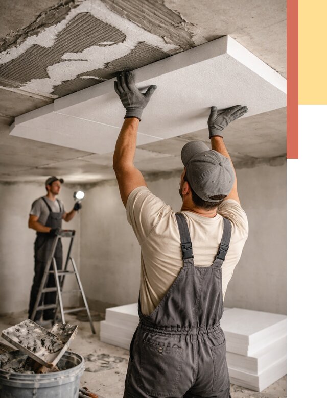 Утепление потолка пенопластом в Кстово от 4583 руб/м2 — недорого и быстро | ОТДЕЛОЧНИК-Ксв